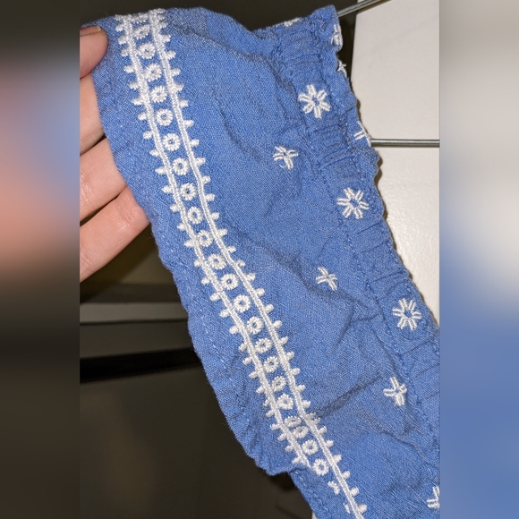 Boho ruffle embroidered Old Navy sleeveless top cottage core ruffles cute - Picture 6 of 12